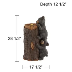 John Timberland Bears On Log Rustic Lodge Bubbler Outdoor Floor Water Fountain With LED Light 28 1/2" For Yard Garden Patio Home Deck Porch Exterior -John Timberland GUEST c230d5a7 3c67 4422 be5e 3fafcc095181