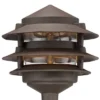 John Timberland Three-Tier Pagoda 11" High Bronze LED Path Lights Set Of 2