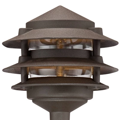 John Timberland Three-Tier Pagoda 11" High Bronze LED Path Lights Set Of 2 1 John Timberland Three-Tier Pagoda 11" High Bronze LED Path Lights Set Of 2