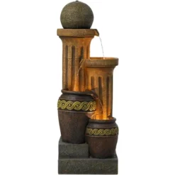 John Timberland Sphere Jugs And Column Rustic Cascading Outdoor Floor Water Fountain With LED Light 50" For Yard Garden Patio Home Deck Porch House 10 John Timberland Sphere Jugs And Column Rustic Cascading Outdoor Floor Water Fountain With LED Light 50" For Yard Garden Patio Home Deck Porch House -John Timberland GUEST c363c1c0 fb5c 41b8 888e 3a858dafd868