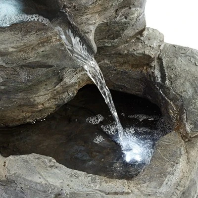 John Timberland Zen Outdoor Floor Water Fountain With Light LED 22" High 4 Tiered Cascading Rock For Yard Garden Patio Deck Home 4 John Timberland Zen Outdoor Floor Water Fountain With Light LED 22" High 4 Tiered Cascading Rock For Yard Garden Patio Deck Home - Image 4