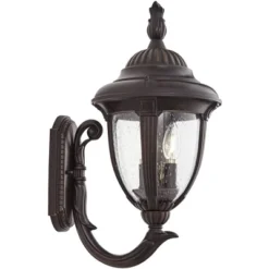 John Timberland Casa Sierra Rustic Vintage Outdoor Wall Light Fixture Bronze Upbridge 19 1/8" Clear Seedy Glass For Post Exterior Barn Deck House Yard -John Timberland GUEST c5185b6c 0f7b 499c a9fb eac26062cd92