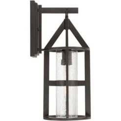 John Timberland Argentine Modern Industrial Outdoor Wall Light Fixture Bronze Metal 21" Clear Seedy Glass For Post Exterior Barn Deck House Porch Yard -John Timberland GUEST c6b929d1 00a4 4b0a 8e75 f23be80fb47c