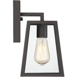 John Timberland Arrington Modern Outdoor Wall Light Fixture Mystic Black 10 3/4" Clear Glass For Post Exterior Barn Deck House Porch Yard Posts Patio -John Timberland GUEST c7a7ff1e e5ac 4c9d 86d8 76dc3b4c0f7b