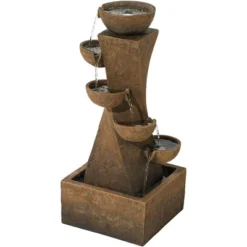 John Timberland Cascading Bowls Rustic Cascading Bowls Outdoor Floor Water Fountain With LED Light 27 1/2" For Yard Garden Patio Home Deck Porch 9 John Timberland Cascading Bowls Rustic Cascading Bowls Outdoor Floor Water Fountain With LED Light 27 1/2" For Yard Garden Patio Home Deck Porch -John Timberland GUEST c94f4ef4 8e08 4b5c 85b6 f901c617577d