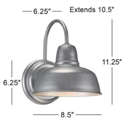 John Timberland Rustic Outdoor Wall Light Fixture Urban Barn Galvanized 11 1/4" Sconce For House Farmhouse Deck Porch Patio -John Timberland GUEST cc847800 f821 4ccf 8e96 422fbd772ace