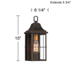 John Timberland Sunderland Rustic Mission Outdoor Wall Light Fixture Black Gold 15" Clear Glass For Post Exterior Barn Deck House Porch Yard Patio 13 John Timberland Sunderland Rustic Mission Outdoor Wall Light Fixture Black Gold 15" Clear Glass For Post Exterior Barn Deck House Porch Yard Patio -John Timberland GUEST ce65f252 4d5c 41f6 ab9f c60dedd79623