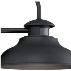 John Timberland Midland Industrial Outdoor Wall Light Fixture Black Motion Sensor Dusk To Dawn 9" For Post Exterior Barn Deck House Porch Yard Patio -John Timberland GUEST cf115619 5f47 4dc8 9e29 54151a3c5f06