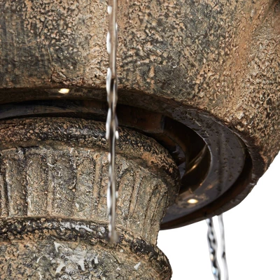 John Timberland Louvre Rustic 3 Tier Cascading Outdoor Floor Water Fountain With LED Light 44" For Yard Garden Patio Home Deck Porch Exterior Balcony 5 John Timberland Louvre Rustic 3 Tier Cascading Outdoor Floor Water Fountain With LED Light 44" For Yard Garden Patio Home Deck Porch Exterior Balcony - Image 5