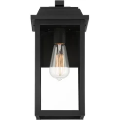 John Timberland Eastcrest Modern Outdoor Wall Light Fixture Textured Black 15 1/4" Clear Glass Panels For Post Exterior Barn Deck House Porch Yard -John Timberland GUEST cfb64f82 8127 4441 9e0d 31e411b8153d