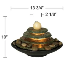 John Timberland Pyramid Rustic Zen 4 Tier Pyramid Indoor Tabletop Water Fountain With Light 10" For Table Office Desk Bedroom Living Room Relaxation 9 John Timberland Pyramid Rustic Zen 4 Tier Pyramid Indoor Tabletop Water Fountain With Light 10" For Table Office Desk Bedroom Living Room Relaxation -John Timberland GUEST d26342a4 9f14 41f4 a6f8 4fcb827294ef