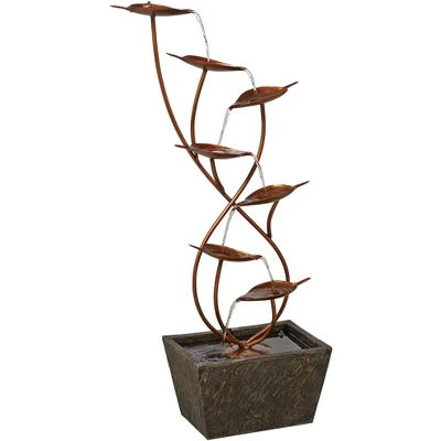 John Timberland Ashton Curved Leaves Modern Cascading Outdoor Floor Water Fountain 41" For Yard Garden Patio Home Deck Porch House Exterior Balcony 6 John Timberland Ashton Curved Leaves Modern Cascading Outdoor Floor Water Fountain 41" For Yard Garden Patio Home Deck Porch House Exterior Balcony - Image 6