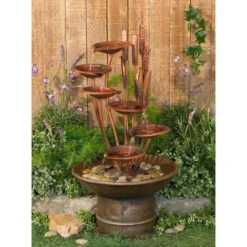 John Timberland Water Lilies And Cat Tails Rustic Cascading Outdoor Floor Water Fountain 33" For Yard Garden Patio Home Deck Porch House Exterior Roof 13 John Timberland Water Lilies And Cat Tails Rustic Cascading Outdoor Floor Water Fountain 33" For Yard Garden Patio Home Deck Porch House Exterior Roof -John Timberland GUEST d4705388 1213 4662 b6af 617e9ae84da2