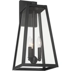 John Timberland Arrington Modern Outdoor Wall Light Fixture Mystic Black Metal 20" Clear Glass For Post Exterior Barn Deck House Porch Yard Posts Home -John Timberland GUEST d594262a 9872 4983 9d8b 2a66425c0faf