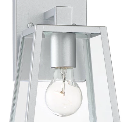 John Timberland Arrington Modern Outdoor Wall Light Fixture Silver Steel 10 3/4" Clear Glass For Post Exterior Barn Deck House Porch Yard Posts Patio 2 John Timberland Arrington Modern Outdoor Wall Light Fixture Silver Steel 10 3/4" Clear Glass For Post Exterior Barn Deck House Porch Yard Posts Patio - Image 2