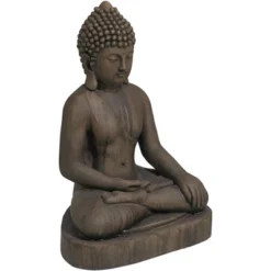John Timberland Sitting Buddha Statue Sculpture Zen Decor Outdoor Garden Front Porch Patio Yard Outside Dark Sandstone Faux Stone Finish 29 1/2" High 8 John Timberland Sitting Buddha Statue Sculpture Zen Decor Outdoor Garden Front Porch Patio Yard Outside Dark Sandstone Faux Stone Finish 29 1/2" High -John Timberland GUEST d6e46916 97f3 410e 8ab1 1feb6e4406d1