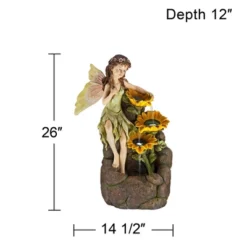 John Timberland Garden Fairy With Sunflowers Modern Cascading Outdoor Floor Water Fountain With LED Light 26" For Yard Garden Patio Home Deck Porch 13 John Timberland Garden Fairy With Sunflowers Modern Cascading Outdoor Floor Water Fountain With LED Light 26" For Yard Garden Patio Home Deck Porch -John Timberland GUEST d7e64152 be49 4228 aef0 e077d27413c4