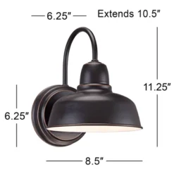 John Timberland Rustic Outdoor Wall Light Fixture Bronze 11 1/4" Urban Barn Farmhouse For Exterior House Porch Patio -John Timberland GUEST d9f93ef8 f566 4f3c 950e 3f56a735475d