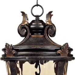 John Timberland Casa Marseille Vintage Rustic Outdoor Hanging Light Veranda Bronze Scroll 26 1/4" Champagne Water Glass For Post Exterior Barn Deck -John Timberland GUEST de0d795b 2826 4734 9cda 1cc75e031b2e