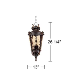 John Timberland Casa Marseille Vintage Rustic Outdoor Hanging Light Veranda Bronze Scroll 26 1/4" Champagne Water Glass For Post Exterior Barn Deck -John Timberland GUEST debdd91a 03c5 4e7b 8e6f 2d0e47242c81