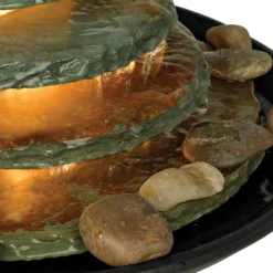 John Timberland Pyramid Rustic Zen 4 Tier Pyramid Indoor Tabletop Water Fountain With Light 10" For Table Office Desk Bedroom Living Room Relaxation 7 John Timberland Pyramid Rustic Zen 4 Tier Pyramid Indoor Tabletop Water Fountain With Light 10" For Table Office Desk Bedroom Living Room Relaxation -John Timberland GUEST df83b590 ba3f 4ebc b977 bcc093208736