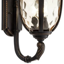 John Timberland Bellagio Vintage Rustic Outdoor Wall Light Fixture Veranda Bronze Upbridge 21" Hammered Glass Sconce For Post Exterior Barn Deck House -John Timberland GUEST e0254bcc b889 4f41 89c7 380a9db0fc98
