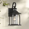John Timberland Adaes Mission Outdoor Wall Light Fixture Textured Black Motion Sensor 14 1/4" Clear Glass For Post Exterior Barn Deck House Porch Yard