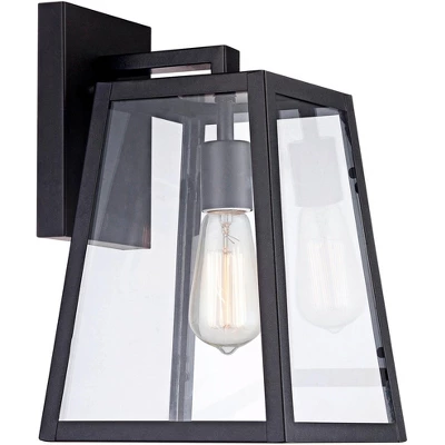John Timberland Arrington Modern Outdoor Wall Lights Fixtures Set Of 4 Mystic Black 13" Clear Glass For Post Exterior Barn Deck House Porch Yard Patio 3 John Timberland Arrington Modern Outdoor Wall Lights Fixtures Set Of 4 Mystic Black 13" Clear Glass For Post Exterior Barn Deck House Porch Yard Patio - Image 3