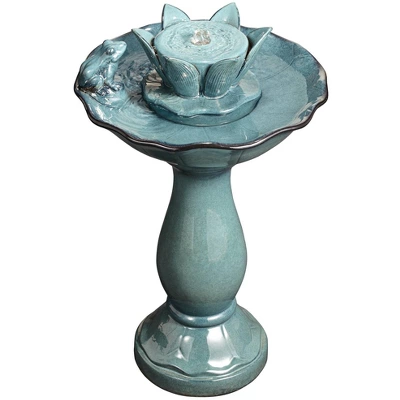 John Timberland Pleasant Pond Modern Bubbler Lotus Flower Outdoor Floor Water Fountain 25 1/4" For Yard Garden Patio Deck Porch House Exterior 6 John Timberland Pleasant Pond Modern Bubbler Lotus Flower Outdoor Floor Water Fountain 25 1/4" For Yard Garden Patio Deck Porch House Exterior - Image 6