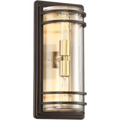 John Timberland Habitat Modern Outdoor Wall Light Fixture Bronze Warm Brass 16" Clear Glass For Post Exterior Barn Deck House Porch Yard Patio Home 11 John Timberland Habitat Modern Outdoor Wall Light Fixture Bronze Warm Brass 16" Clear Glass For Post Exterior Barn Deck House Porch Yard Patio Home -John Timberland GUEST ebdc8dc4 9f46 4f67 887b 513b5144cd6c
