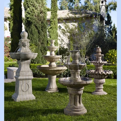 John Timberland Tuscan Garden Pedestal Rustic Bubbler Outdoor Floor Water Fountain 54" For Yard Garden Patio Home Deck Porch House Exterior Balcony 5 John Timberland Tuscan Garden Pedestal Rustic Bubbler Outdoor Floor Water Fountain 54" For Yard Garden Patio Home Deck Porch House Exterior Balcony - Image 5
