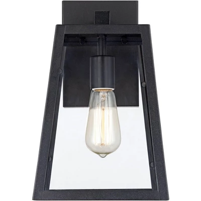 John Timberland Arrington Modern Outdoor Wall Lights Fixtures Set Of 4 Mystic Black 13" Clear Glass For Post Exterior Barn Deck House Porch Yard Patio 4 John Timberland Arrington Modern Outdoor Wall Lights Fixtures Set Of 4 Mystic Black 13" Clear Glass For Post Exterior Barn Deck House Porch Yard Patio - Image 4