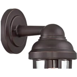 John Timberland Marlowe Industrial Outdoor Wall Light Fixtures Set Of 2 Bronze Metal Cage 13 1/4" Clear Glass For Post Exterior Barn Deck House Porch -John Timberland GUEST ee470037 480e 4a20 9025 b78b1f170e88