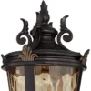 John Timberland Casa Marseille Vintage Outdoor Post Light Veranda Bronze With Pier Adaptor 28" Champagne Glass For Exterior Barn Deck House Porch Yard