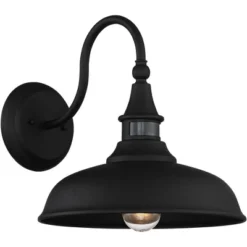 John Timberland Gough Rustic Industrial Wall Light Fixture Set Of 2 Texturized Black Dusk To Dawn Motion Sensor 12 1/2" For Post Exterior Barn Deck -John Timberland GUEST f9de71f3 4fab 45df 8d7e b9ea4b1f7d34