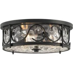 John Timberland Paseo Rustic Industrial Flush Mount Outdoor Ceiling Light Matte Black 6 1/4" Clear Hammered Glass Damp Rated For Post Exterior Barn 9 John Timberland Paseo Rustic Industrial Flush Mount Outdoor Ceiling Light Matte Black 6 1/4" Clear Hammered Glass Damp Rated For Post Exterior Barn -John Timberland GUEST f9f1e008 0542 4c6a baa0 beda1eebdd04