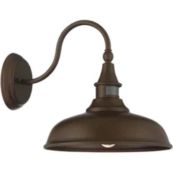 John Timberland Gough Rustic Farmhouse Outdoor Barn Light Fixtures Set Of 2 Bronze Dusk To Dawn Motion Sensor Dark Sky 12 1/2" For Post Exterior Deck -John Timberland GUEST fa34dada 4d11 43e3 9c65 77f2a82235b9