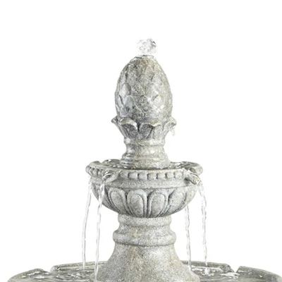 John Timberland Pineapple Modern 3 Tier Cascading Outdoor Floor Water Fountain 44" For Yard Garden Patio Home Deck Porch House Exterior Balcony Roof 2 John Timberland Pineapple Modern 3 Tier Cascading Outdoor Floor Water Fountain 44" For Yard Garden Patio Home Deck Porch House Exterior Balcony Roof - Image 2