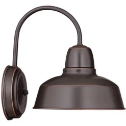 John Timberland Rustic Farmhouse Outdoor Wall Light Fixture Urban Barn Oil Rubbed Bronze Steel 13" For Exterior House Porch Patio -John Timberland GUEST fc797a2b 2e59 4380 8aba 704f62284cac