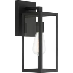 John Timberland Titan Modern Outdoor Wall Light Fixtures Set Of 2 Mystic Black 14 1/4" Clear Glass For Post Exterior Barn Deck House Porch Yard Patio -John Timberland GUEST fd56127d 0646 483b 8db8 e355efe63285