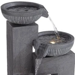 John Timberland Casava Modern 4-Bowl Cascading Outdoor Floor Water Fountain With LED Light 33" For Yard Garden Patio Home Deck Lawn Porch 10 John Timberland Casava Modern 4-Bowl Cascading Outdoor Floor Water Fountain With LED Light 33" For Yard Garden Patio Home Deck Lawn Porch -John Timberland GUEST fe7f4ccb db04 414b a5c6 3f8698018a69