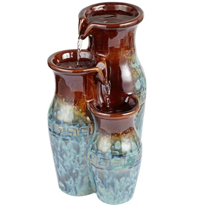 John Timberland Zen Indoor Tabletop Water Fountain 11 1/2" High Mediterranean Jar Cascading For Table Desk Office Home Bedroom 5 John Timberland Zen Indoor Tabletop Water Fountain 11 1/2" High Mediterranean Jar Cascading For Table Desk Office Home Bedroom - Image 5