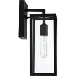 John Timberland Titan Modern Outdoor Wall Light Fixture Mystic Black Dusk To Dawn 14" Clear Glass For Post Exterior Barn Deck House Porch Yard Patio -John Timberland GUEST ff2d3d10 15c4 4af6 8062 b246482a788a